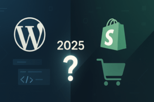 השוואה בין WordPress ל-Shopify לשנת 2025
