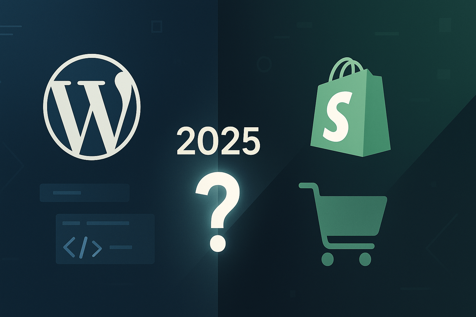 השוואה בין WordPress ל-Shopify לשנת 2025