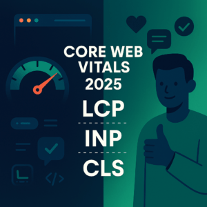 אינפוגרפיקה של Core Web Vitals 2025 – LCP INP CLS