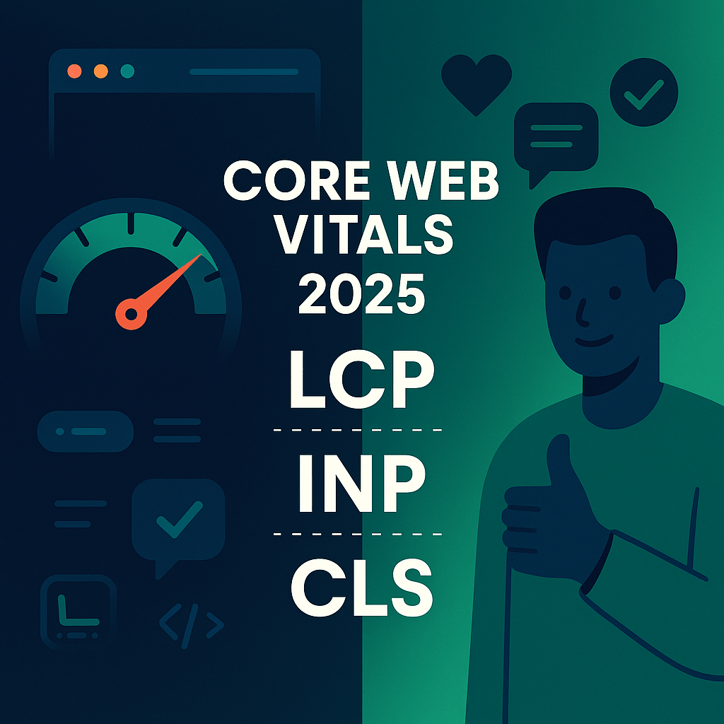 אינפוגרפיקה של Core Web Vitals 2025 – LCP INP CLS